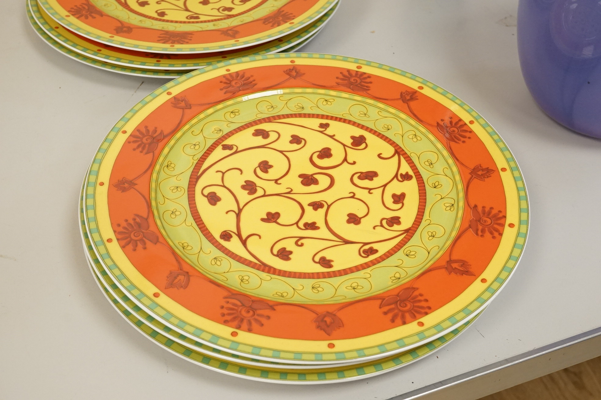 A set of six Rosenthal Studio Line Bokhara dinner plates, 31cm